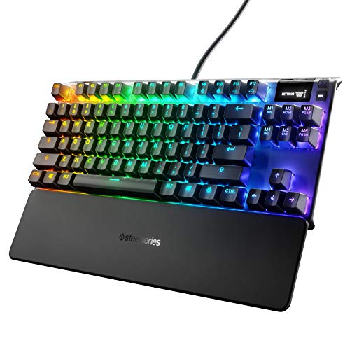 Product Cover SteelSeries Apex Pro TKL Mechanical Gaming Keyboard - World's Fastest Mechanical Switches - OLED Smart Display - Compact Form Factor - RGB Backlit