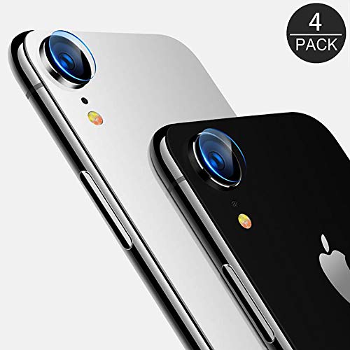 Product Cover (4 Pack) AKWOX Compatible iPhone XR Camera Lens Protector, Ultra Thin 0.2mm 9H Hard Tempered Glass Camera Lens Protector for iPhone XR 6.1 inch, Anti-Scratch,Dustproof,High Transmittance