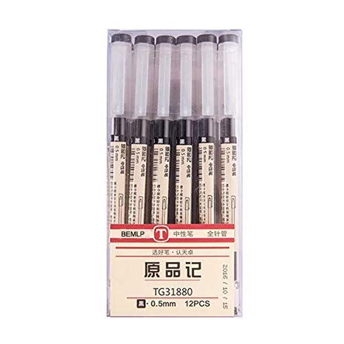 Product Cover Gel Ink Pen Extra fine point pens Ballpoint pen 0.35mm Black For japanese Office School Stationery Supply 12 Packs