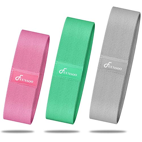 Product Cover FUUNSOO Resistance Bands Fabric Non-Slip Exercise Bands for Legs and Butt, Wide Workout Bands for Home Fitness, Strength Training, Physical Therapy, Yoga