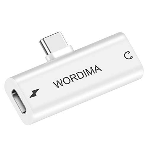 Product Cover WORDIMA USB C to AUX Adapter,Type c to 3.5mm Digital and Headphone Fast Charger QC PD Adapter with DAC Hi-Res Compatible with Samsung Note 10, Google Pixel 2/2XL/3/3XL,iPad Pro 2018, Aux to Type C...