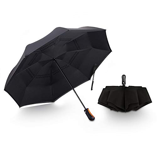 Product Cover MPEDOUR Inverted Umbrella Windproof Compact Folding Reverse Umbrella Reversible Auto Umbrella with Double Layer Canopy for Men Women to Travel or Daily Use