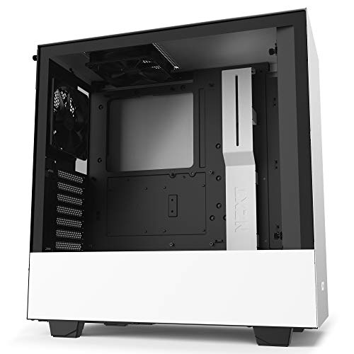 Product Cover NZXT H510 - Compact ATX Mid-Tower PC Gaming Case - Front I/O USB Type-C Port - Tempered Glass Side Panel - Cable Management System - Water-Cooling Ready - Steel Construction - White/Black