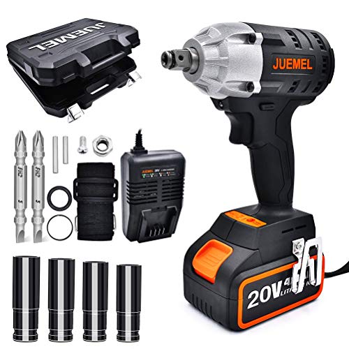 Product Cover JUEMEL Cordless Impact Wrench 1/2 inch，1/4