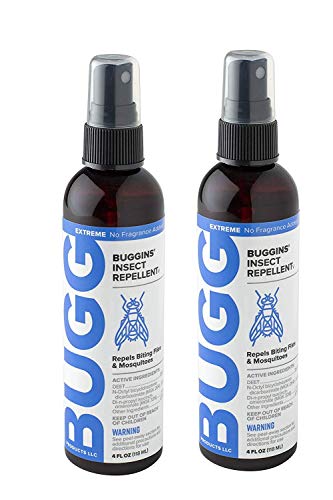 Product Cover Buggins V Extreme Insect Repellent 25% DEET Plus 2X Fly repellents NO Fragrance Added ... (2)