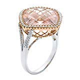 Product Cover Goddesslili Pink Diamond Rings for Women Girlfriend Girls Champagne Hollow Luxurious Elegant Large Vintage Wedding Engagement Anniversary Simple Jewelry Gift Under 5 Dollars (10)