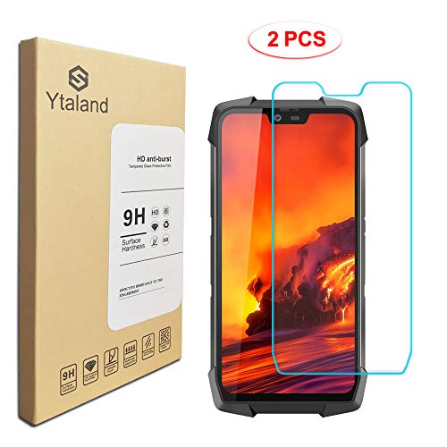 Product Cover [2 Pack] Ytaland for Blackview BV9700 Pro Screen Protector, Tempered Glass Anti-Fingerprints Thin 9H Hardness Screen Protector for Blackview BV9700 Pro
