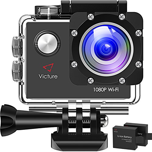 Product Cover Victure AC400 Action Camera 1080P WiFi Sports Cam 30M Waterproof Underwater Camcorder with Dual Rechargeable Batteries and Mounting Accessories Kits