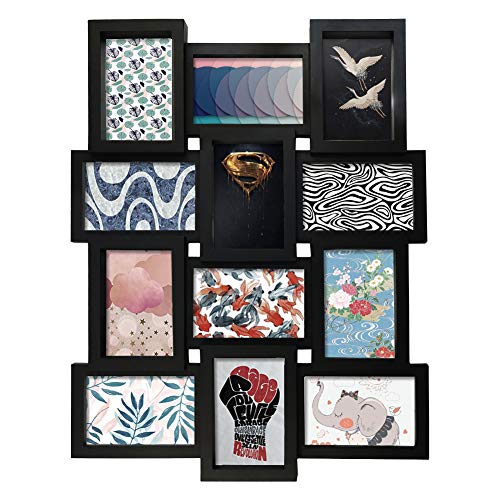 Product Cover Edenseelake 4x6 Collage Picture Frames 12 Openings Photo Frame Wall Mounting, Glass Front
