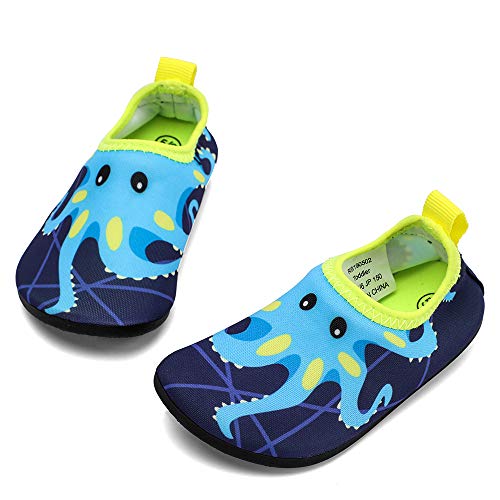 Product Cover RANLY & SMILY Girls Water Shoes Beach Aqua Swim Pool Socks for Kids Toddler Boys Navy/Octopus 9.5-10 M US Toddler