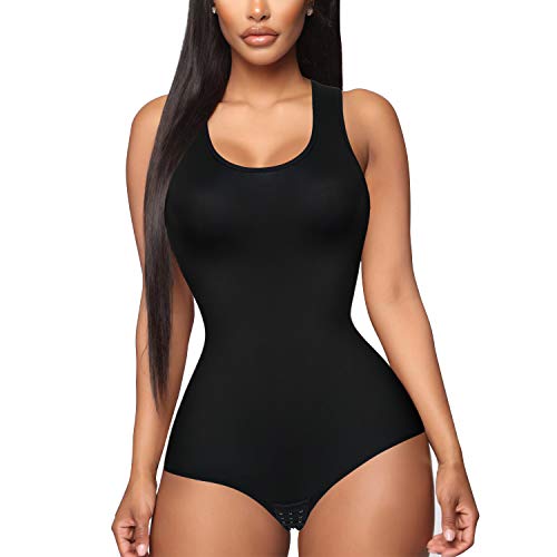 Product Cover Irisnaya Shapewear Bodysuit Scoop Neck Tank Tops for Women Tummy Control Waist Trainer Vest Full Body Shaper