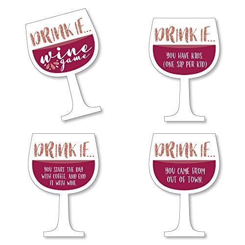 Product Cover Drink If Game - But First, Wine - Wine Tasting Party Game - 24 Count