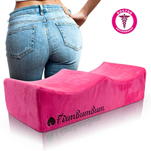 Product Cover Brazilian Butt Lift Pillow - Post Surgery Recovery Seat - BBL Booty Foam Lift and Carry Bag - Firm Support Cushion - Fits in Car Seat and Office Chair - FirmBumBum