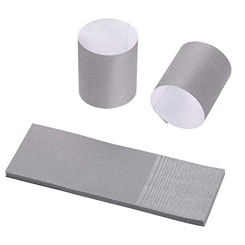 Product Cover Gmark Paper Napkin Band Box of 500, Paper napkin rings self adhesive (Grey)