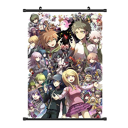 Product Cover Elibeauty Anime Danganronpa V3 Scroll Poster, Anime Cartoon Character Poster Waterproof Cloth Wall Scroll Poster Hanging Paintings Home Decor Perfect for Anime-Fans
