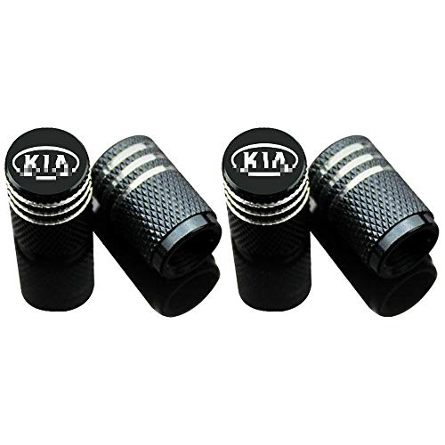 Product Cover EVPRO Valve Stem Caps for Car Tire Decorative 4 Pack Black Fit KIA Accessories
