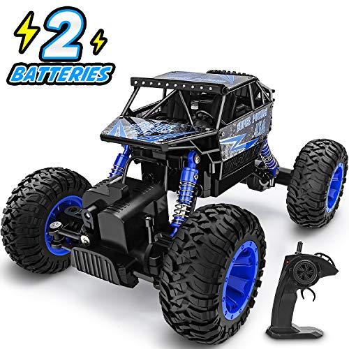 Product Cover YEZI RC Car 1：18 Large Scale, 2.4Ghz All Terrain Waterproof Remote Control Truck with Two Battery,4x4 Electric Rapidly Off Road car for, Remote Control car for Kids Boys and Adults