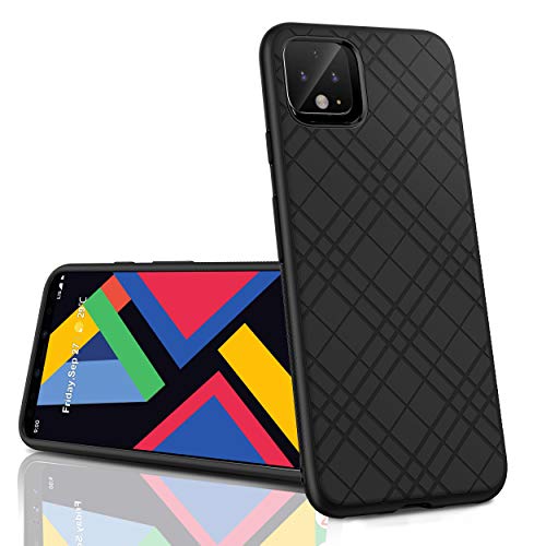 Product Cover IVSO for Google Pixel 4 XL case, Shock Absorption Technology Slim Lightweight Scratch Resistant Flexible Precise Hole Position for Google Pixel 4 Smartphone- Black