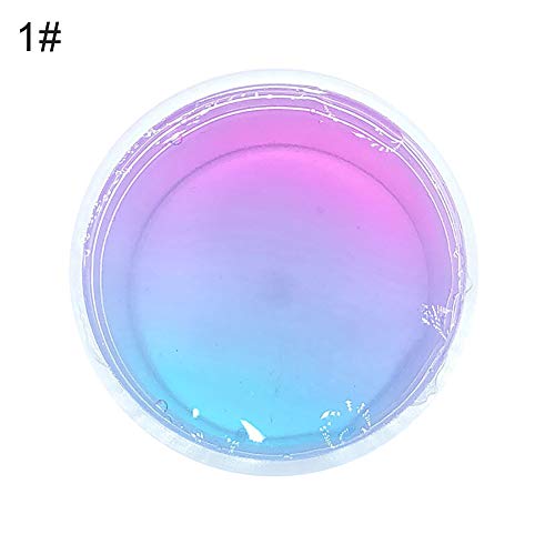 Product Cover GMNP0di% Mini Squeeze Stress Relief Toys for Kids Adults Multicolor Clear Crystal Slime Stretchy Clay Stress Relieve Kids Toy Light Pink+Light Blue