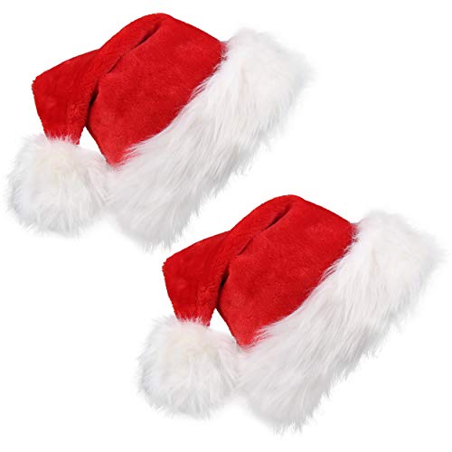 Product Cover CCINEE Christmas Santa Hat for Adults Velvet Xmas Hat Holiday Home Decoration