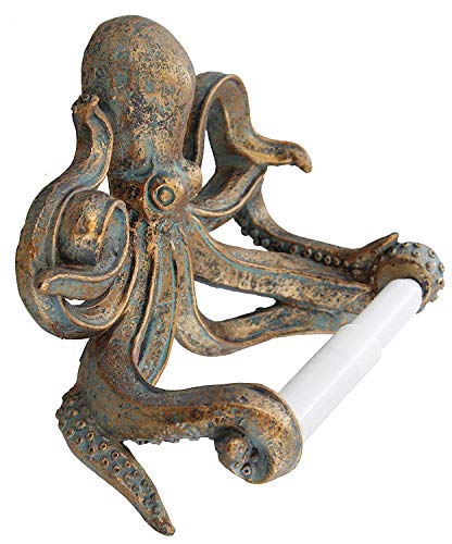 Product Cover Old River Outdoors Decorative Swimming Octopus Toilet Paper Holder Bronze Finish