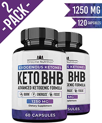 Product Cover Keto Pills - (2 Pack | 120 Capsules) Advanced Keto Burn Diet Pills - Best Exogenous Ketones BHB Supplement