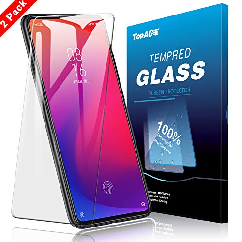 Product Cover TopACE for Xiaomi Redmi K20 / Xiaomi Mi 9T / Xiaomi Mi 9T Pro Screen Protector, Tempered Glass 9H Hardness [Case Friendly][Anti-Scratch][Bubble Free] with Lifetime Replacement Warranty (Clear)