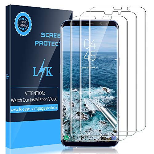 Product Cover LK [3 Pack] Screen Protector for Samsung Galaxy S8 Plus, [Flexible Film] HD Clear Bubble Free,Anti Scratch, Case Friendly