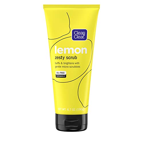 Product Cover Clean & Clear Lemon Zesty Facial Scrub with Lemon Extract & Vitamin C, Buffs & Brightens With Gentle Micro-Scrubbies, Oil-Free Vitamin C Face Scrub, 6.7 Oz Vitamin C Facial Scrub