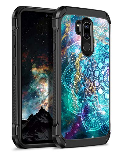Product Cover BENTOBEN LG G7 Case, LG G7 Thinq Case, Slim Dual Layer Hybrid Hard PC Soft TPU Glow in The Dark Luminous Noctilucent Shockproof Protective Phone Cases Cover for LG G7 / LG G7 ThinQ, Mandala in Galaxy