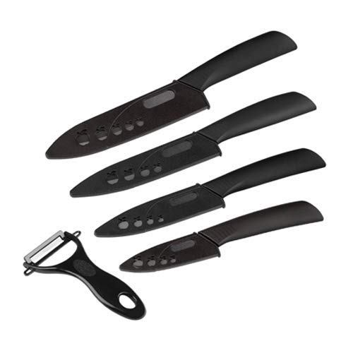 Product Cover Kitchen Ceramic Knife Set Professional Knife With Sheaths, Super Sharp Rust Proof Stain Resistant (6