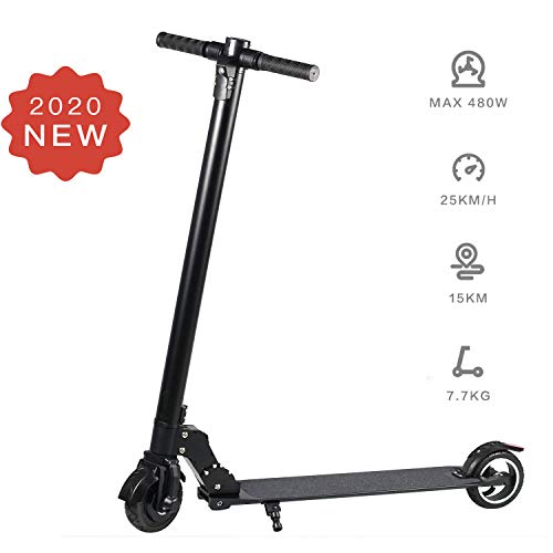 Product Cover Jakko 6.5 inch Electric Scooter Foldable 250 W Electric Scooter Adult, Super Light 7.7Kg Kick Scooter with Led Light and Display (Black)