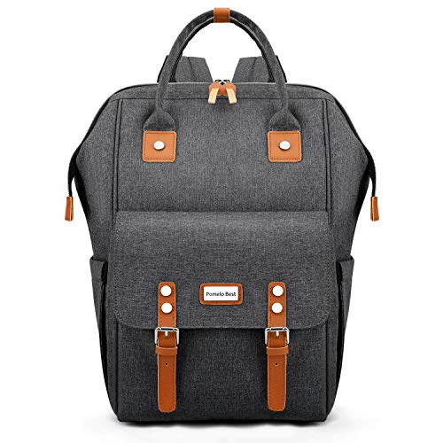 Product Cover Backpack Diaper Bag, Multiple Pockets Diaper Backpack with Changing Pad and Stroller Straps (Dark Gray)