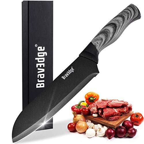 Product Cover Bravedge Kitchen Knife Chef Knife Versatile Cooking Santoku Knife with 7
