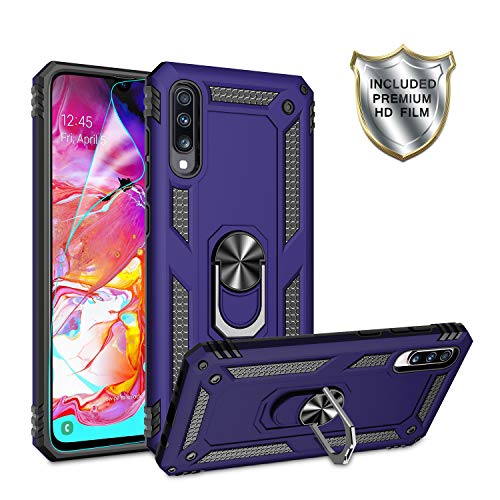 Product Cover Galaxy A50/A50s/A30s Case with HD Screen Protector,Gritup 360 Degree Rotating Metal Ring Holder Kickstand Armor Anti-Scratch Bracket Cover Phone Case for Samsung Galaxy A50/A50s/A30s Purple