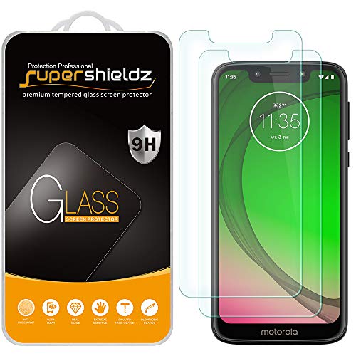 Product Cover (2 Pack) Supershieldz for Motorola (Moto G7 Play) Tempered Glass Screen Protector, 0.33mm, Anti Scratch, Bubble Free