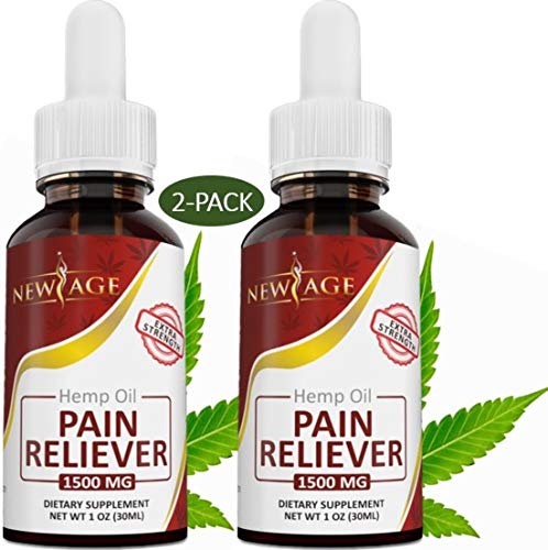 Product Cover 2 Pack Hemp Oil Pain Reliever, 1500mg of Organic Hemp, Pain Relief, Extra Strength, Grown & Made in The USA by New Age