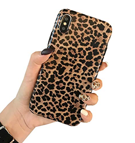 Product Cover Poowear Leopard Case for iPhone XR Classic Luxury Fashion Protective Flexible Soft Rubber Gel Back Cover Shell Casing (Leopard Pattern, iPhone XR)