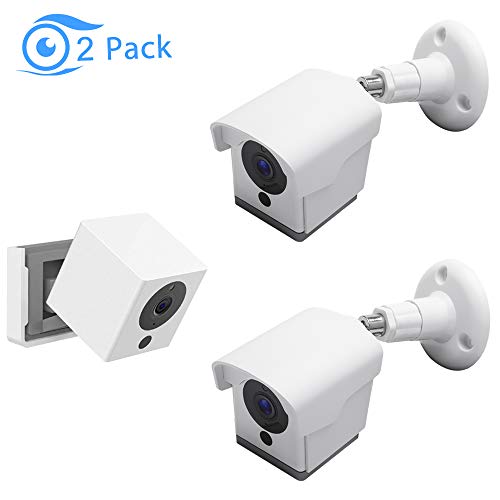 Product Cover Wyze Cam Outdoor Mount, Weatherproof Wall Mount for Wyze Cam 1080p HD Camera, 360 Degree Protective Adjustable Housing & Mounting Bracket(White 2 Pack)