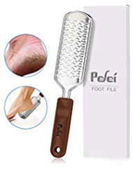 Product Cover Foot File Callus Remover, Pefei Colossal Professional Stainless Steel Detachable Foot Scrubber, Hard Skin Removers Pedicure Rasp For Wet And Dry Feet