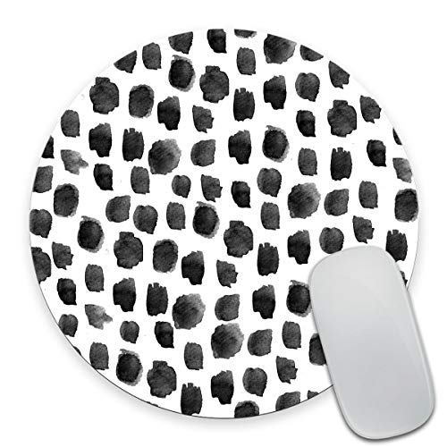 Product Cover Smooffly Polka Dot Mouse Pad, Polka Dot Print, Dot Pattern, Gift for Her, Cute Round Mousepad, Cute Desk Accessories, Office Decor, Desk Decor, Mouse Pads