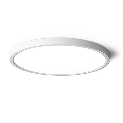 Product Cover TALOYA LED Ceiling Light Living Room White, 15.8 Inch Thin Flat Modern Flush Mount Lighting Fixture for Bedroom,3 Color Temperatures in 1(3000k/4000k/6000k), 24w Round 0.94 Inch Thickness