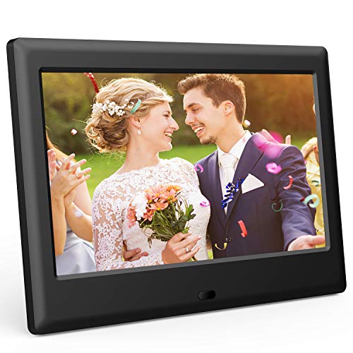 Product Cover DBPOWER 7 Inch Digital Picture Frame - Upgraded Digital Photo Frame with (16:9) HD 1024x600 IPS Display, Photo/Music/Video Player/Calendar/Clock/Auto-On/Off Timer, Advertising Player with Remote