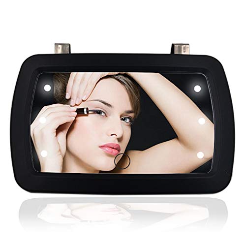 Product Cover Car Sun Visor Mirror with LED Lights Makeup Sun-Shading Cosmetic Mirror Clip on Vanity Mirror Automobile Make Up Mirror with Touch Screen