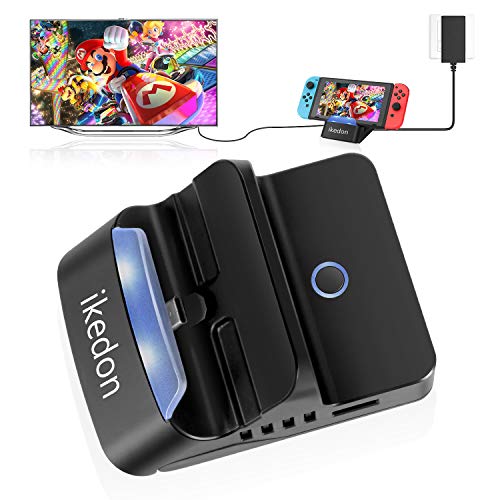 Product Cover Switch Dock, ikedon Portable TV Docking Station Replacement for Nintendo Switch with HDMI and USB 3.0 Port