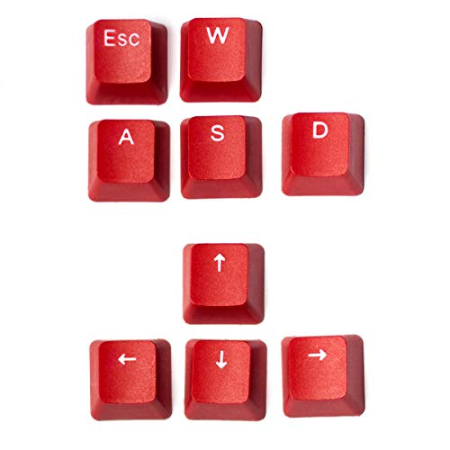 Product Cover K9 PBT Doubleshot OEM Profile Keycaps Compatible for Cherry MX, Kailh, Outemu, and Content Switches(Red)