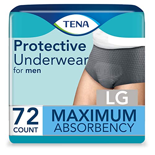 Product Cover Tena Proskin Maximum Absorbency Incontinence Underwear for Men, Large, 72 Count