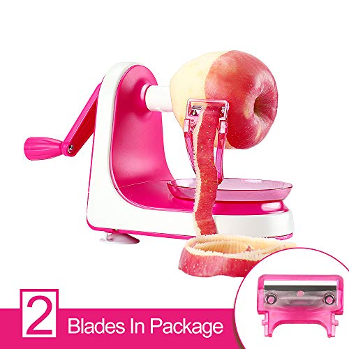 Product Cover Valuetools Manual Apple Peeler Slicer - Suction Non Slip Counter Grips - Automatic Hand Crank - Replaceable Stainless Steel Blades with Protect Cover