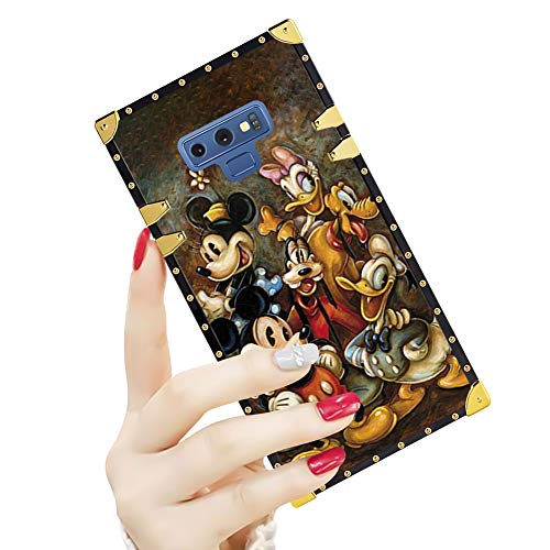 Product Cover DISNEY COLLECTION Luxury Square Case for Samsung Note 9 Mickey Mouse and Donald Duck Pattern Design Flexible Reinforced Metal Decoration Corners Shockproof Slim Cover