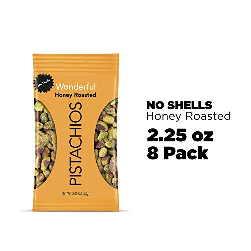 Product Cover Wonderful Pistachios & Almonds No Shells, Honey Roasted, 2.25 Oz (Pack Of 8)